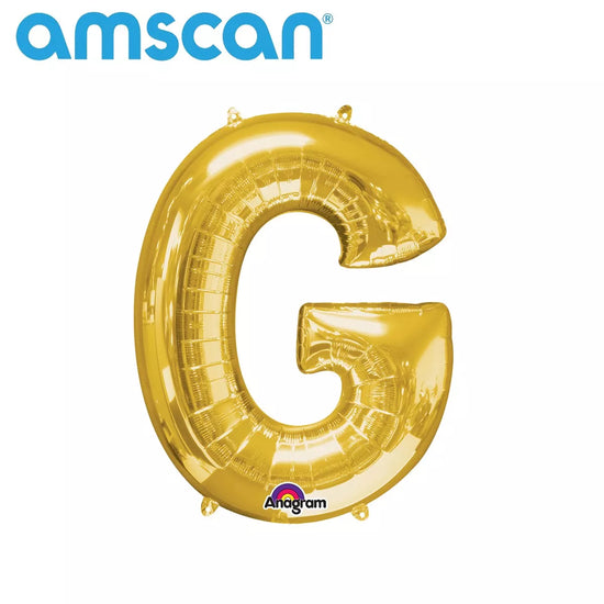 Anagram Foil Balloon Gold 16" Letter G
