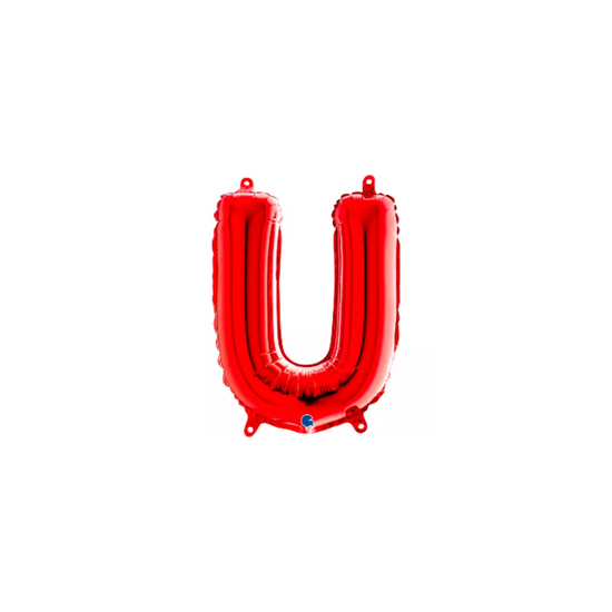 Grabo Foil Balloon Red 14" Letter U