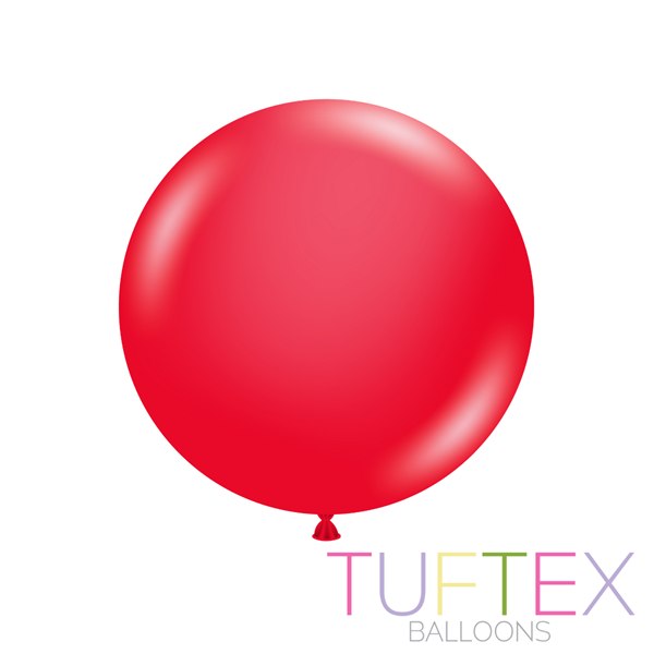 Tuftex Standard Red 24" Latex Balloons 3pk