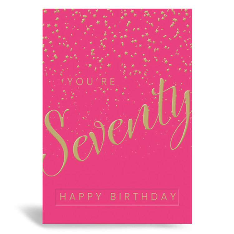 Prelude Pzazzle C50 Birthday Age 70 6pk