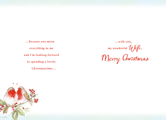 Regal 6 Pack C75 Cards Christmas Wife
