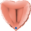 Grabo Foil Balloon Rose Gold Heart 22"