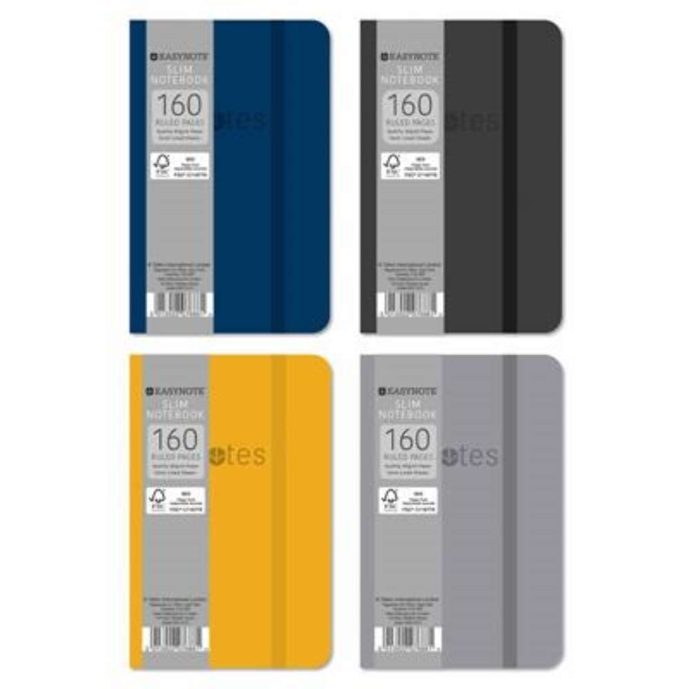 Notebook Slim Soft Touch - 4 Rustic Colours 24pk