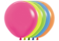 Sempertex 25 Pack Latex Balloons Neon Assorted 18
