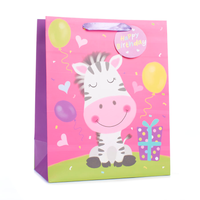 Tiger Feet Gift Bag Zebra Extra Large 6pk