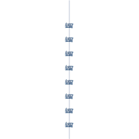 Blue 5ft Happy Birthday glitz hanging decoration by Unique, festive party decor for birthday celebrations.