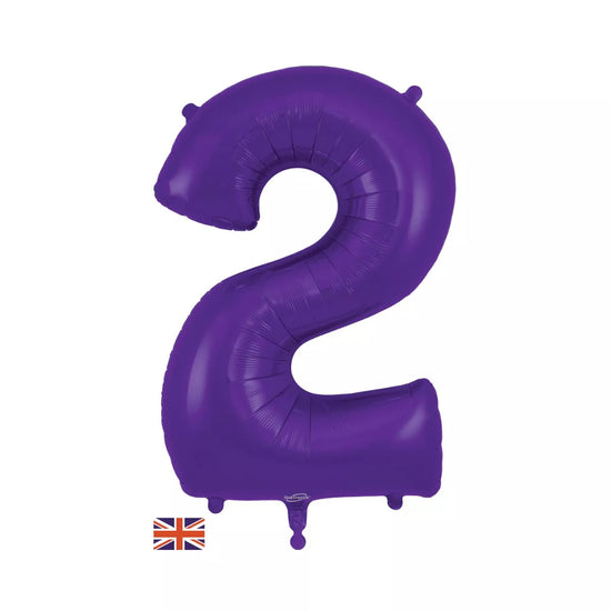 Oaktree Foil Balloon Purple 34" Number 2
