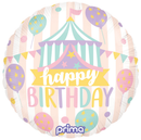 Foil Balloon 18" Round Birthday Pastel Circus