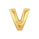 Oaktree Foil Balloon Gold 7" Letter V