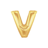 Oaktree Foil Balloon Gold 7" Letter V