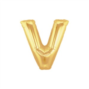 Oaktree Foil Balloon Gold 7" Letter V
