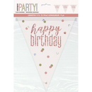 Unique Glitz Rose Gold Birthday Flag Banner 9ft