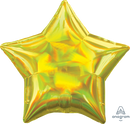 Anagram Foil Balloon Iridescent Yellow Star 18