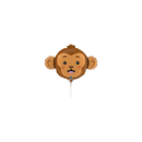 Monkey Animal Head 14" Mini Shape Foil Balloon