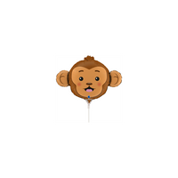 Monkey Animal Head 14" Mini Shape Foil Balloon