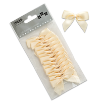 Italian Options 12 Pack Ribbon Bows Cream 5cm
