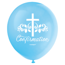 Unique Confirmation Blue 12" Latex Balloons 8pk