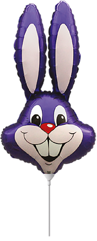 Purple Rabbit 14" Minishape Foil Balloon Loose