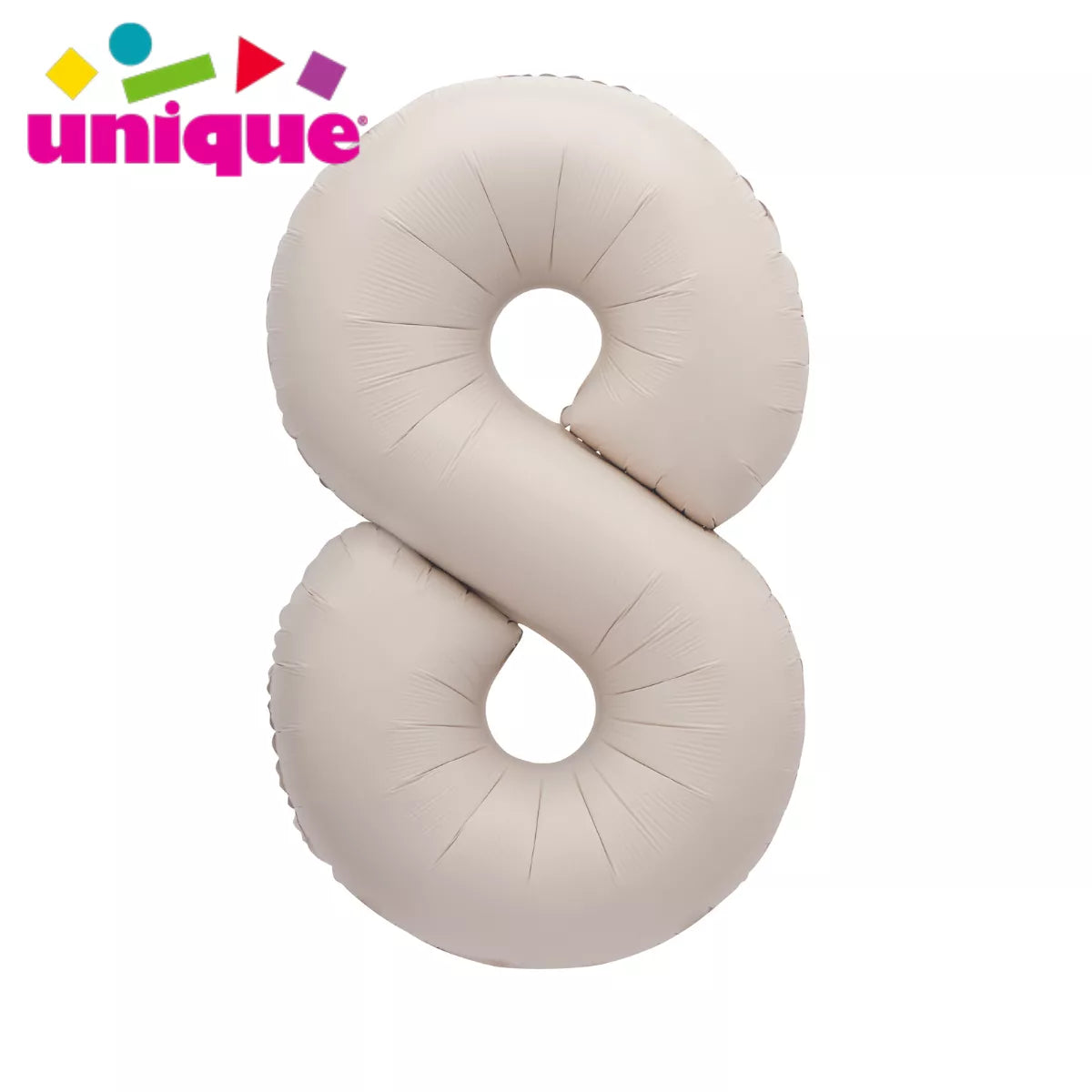 Unique Foil Balloon Matte Nude 34" Number 8