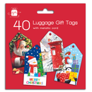 Christmas Luggage Gift Tags Traditional 40pk