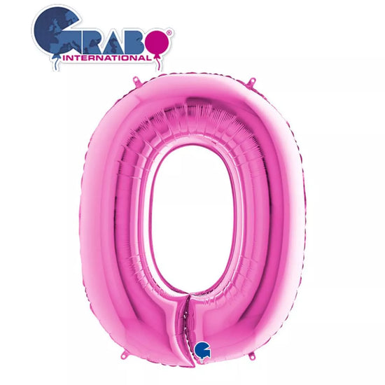 Grabo Foil Balloon Fuchsia 40" Numbers 0 - 9