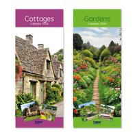 Tallon Tallon 24 Pack Calendar featuring cottages and gardens, super slim design, ideal for organizing and decorating spaces.