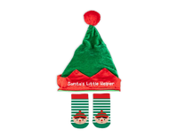 Hat & Sock Set Santa's Little Helper 0-12months