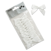 Italian Options 12 Pack Ribbon Bows White 5cm