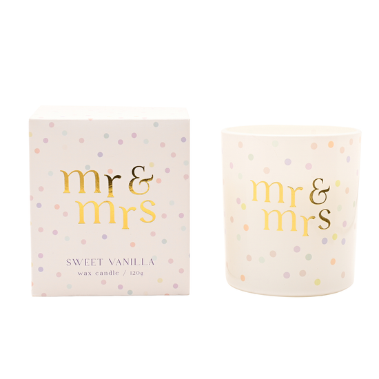 Widdop Candle Confetti Mr & Mrs 120g