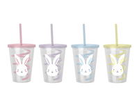 Bunny Cup W/Straw 650ml 24pk