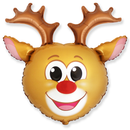 Flexmetal Foil Balloon Reindeer Head 29" (Loose)