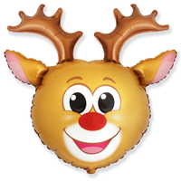 Flexmetal Foil Balloon Reindeer Head 29" (Loose)