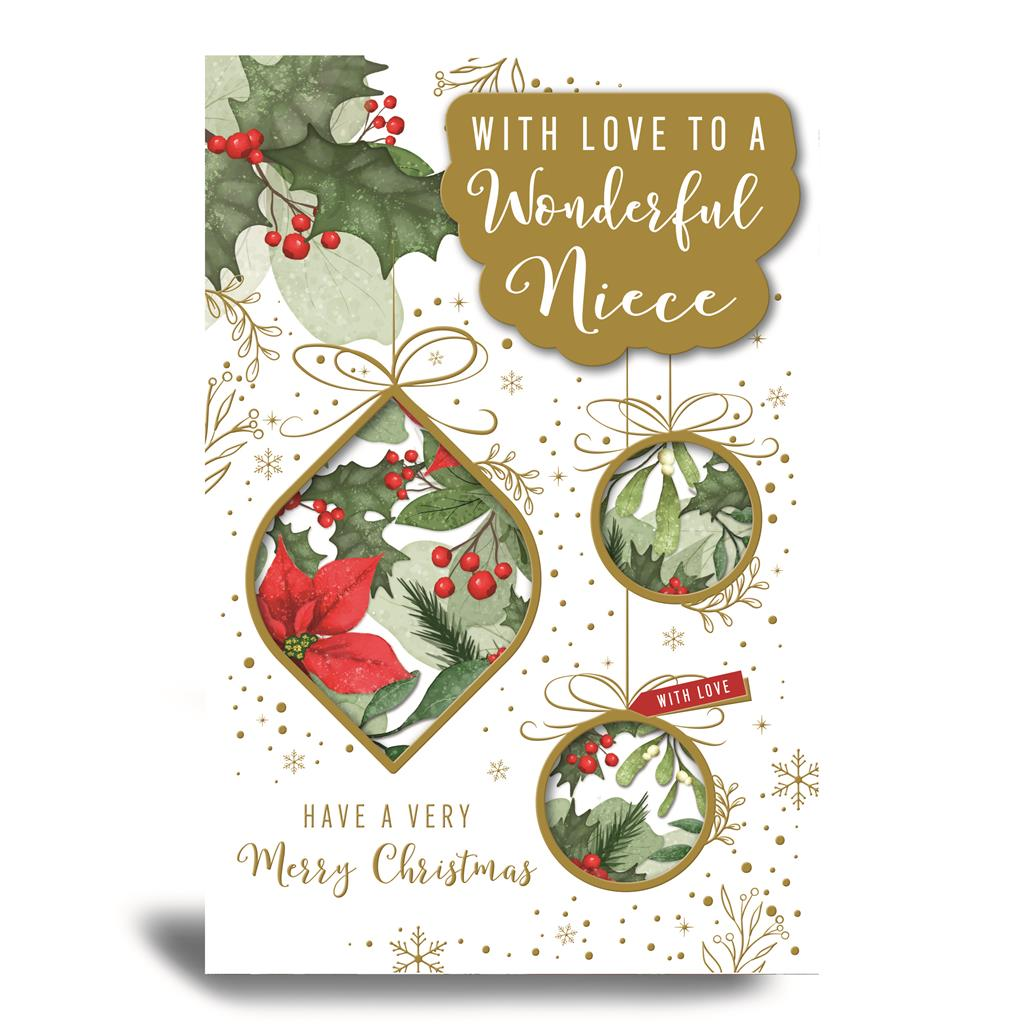 Prelude 6 Pack Cards C75 Christmas Niece Baubles