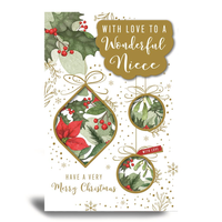 Prelude 6 Pack Cards C75 Christmas Niece Baubles