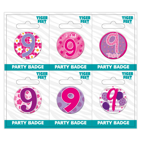 Small Badges Age 9 Female 6pk