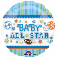 Anagram Foil Balloon Baby Boy All Star 26"