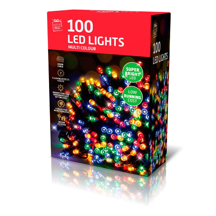 Uncle Bills 100 Pack LED Lights Multi