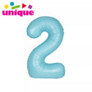 Unique Foil Balloon Matte Blue 34" Number 2