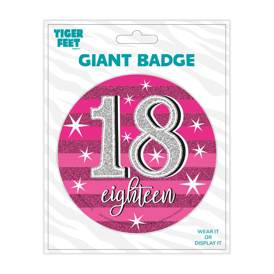 Big Badges Age 18 Female 6pk