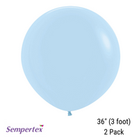 Sempertex Pastel Matte Blue 36" Latex Balloons 2pk