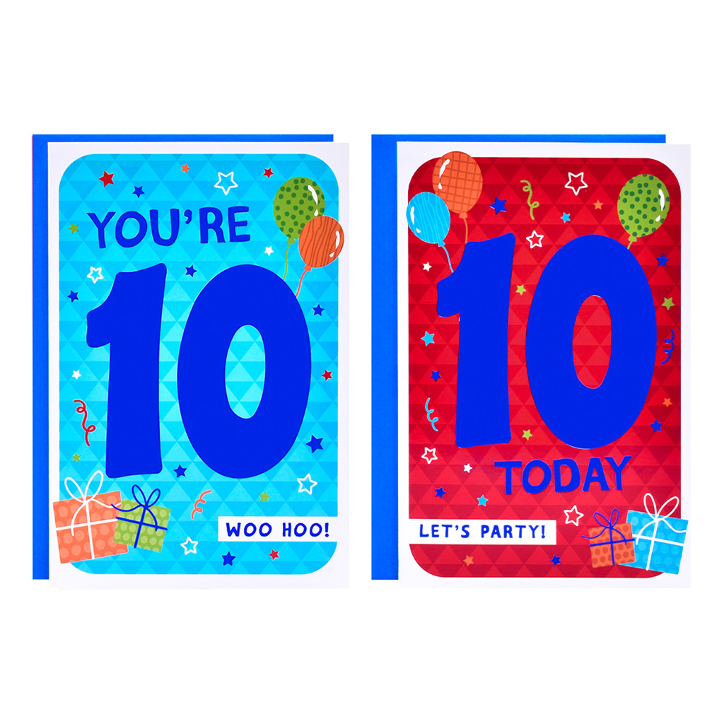Poppyhill C50 Birthday Age 10 12pk