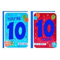 Poppyhill C50 Birthday Age 10 12pk