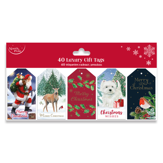 Eurowrap 40 Pack Gift Tags Luxury Traditional