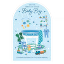 Prelude 6 Pack Baby Boy Birth Announcement Cards, C75, featuring cute designs for newborn boy celebrations.