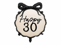 Black & Cream Happy 30th Birthday 18" Foil Balloon