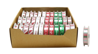 Christmas Ribbon Printed 16mm 36pk