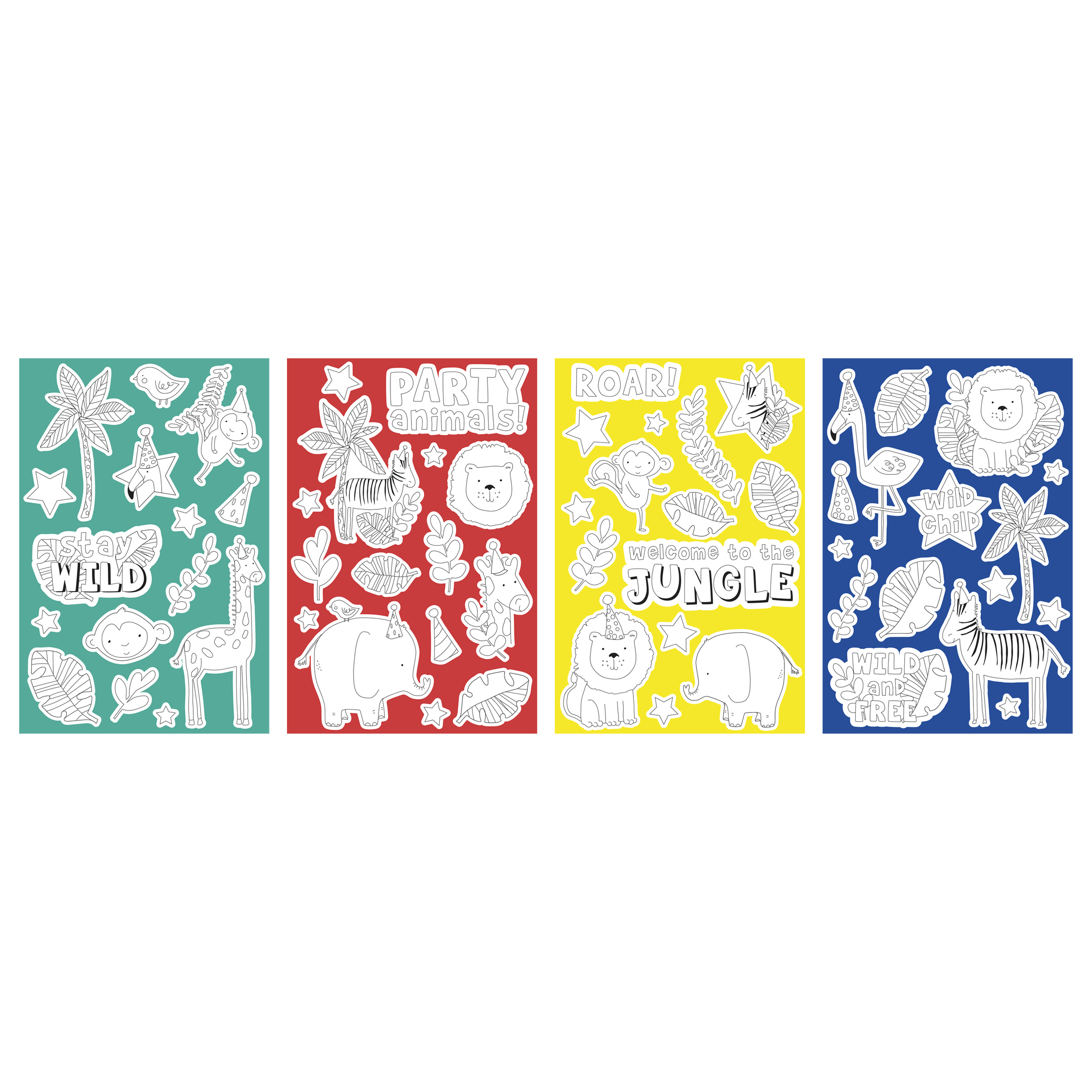 Eurowrap Colour Your Own Stickers Jungle
