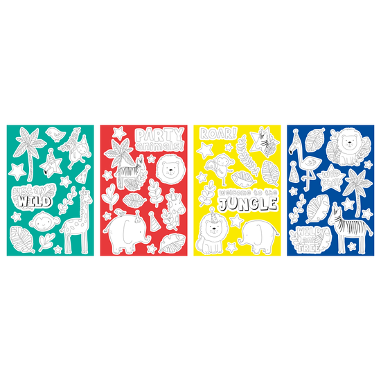 Eurowrap Colour Your Own Stickers Jungle