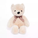 Cream-colored Tiger Feet fuzzy bear soft toy, 30cm tall, with plush fur and friendly expression, perfect for cuddling.