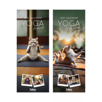 Calendar Super Slim Yoga Animals 2027 24pk